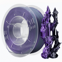 PLA пластик для 3д принтера CREAT3D, 1.75 мм, 2 кольора (Silk Black-Purple), 0,250 кг.