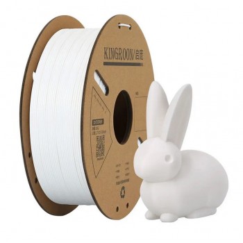 PLA пластик для 3д принтера KINGROON, 1.75 мм, White, 1 кг.