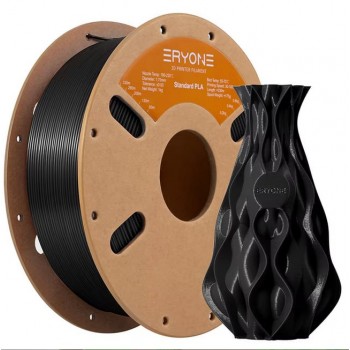 PLA пластик для 3д принтера ERYONE  Standard, 1.75 мм, Black, 1 кг.