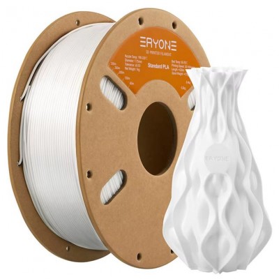PLA пластик для 3д принтера ERYONE Standard, 1.75 мм, White, 1 кг.