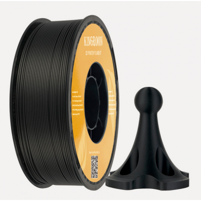 PLA Carbon пластик для 3д принтера Kingroon, 1.75 мм, Black, 1 кг.