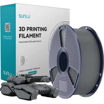 PLA пластик для 3д принтера SUNLU, 1.75 мм, Grey, 1 кг.