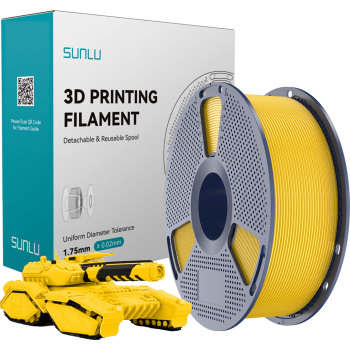 PLA пластик для 3д принтера SUNLU, 1.75 мм, Vivid Yellow, 1 кг.