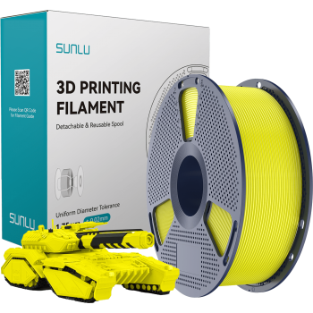 PLA пластик для 3д принтера SUNLU, 1.75 мм, Yellow, 1 кг.